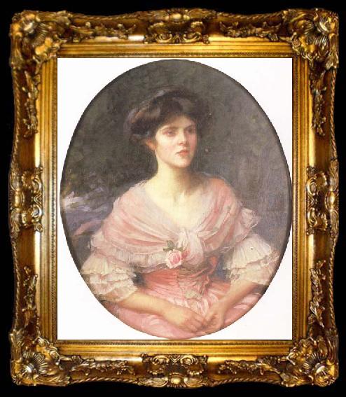 framed  John William Waterhouse Mrs A.P.Henderson (mk41), ta009-2
